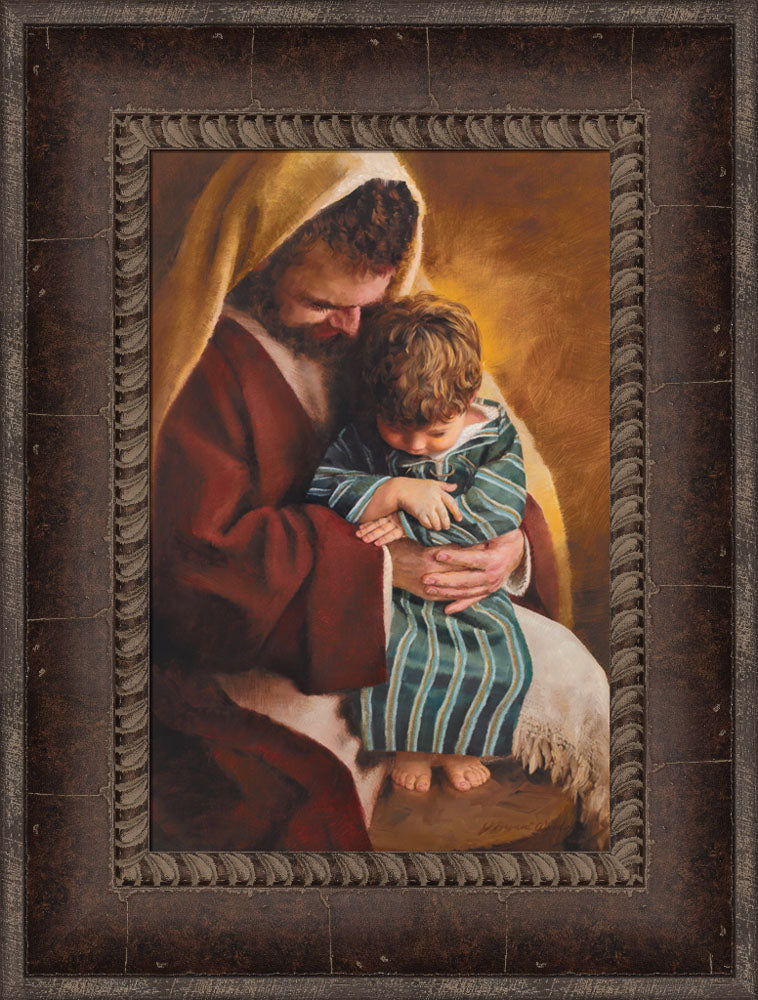 Grace of God 15x20 framed strata design medium brown frame