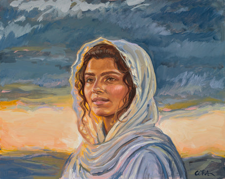 A portrait of Mary during golden hour.
