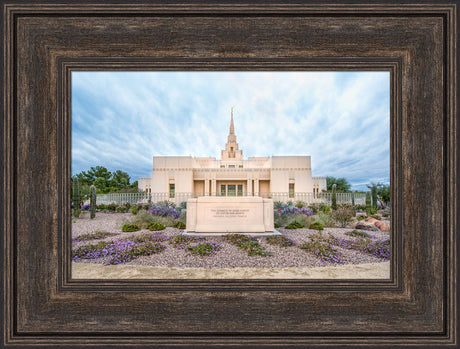 Phoenix Arizona Temple - Purple Flower Pathway by Lance Bertola