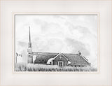 Winnipeg Manitoba Temple - Snowy Charcoal Sketch