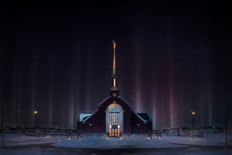 Winnipeg Manitoba Temple - Light Pillars