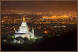 Oakland Temple - Night with Bay
