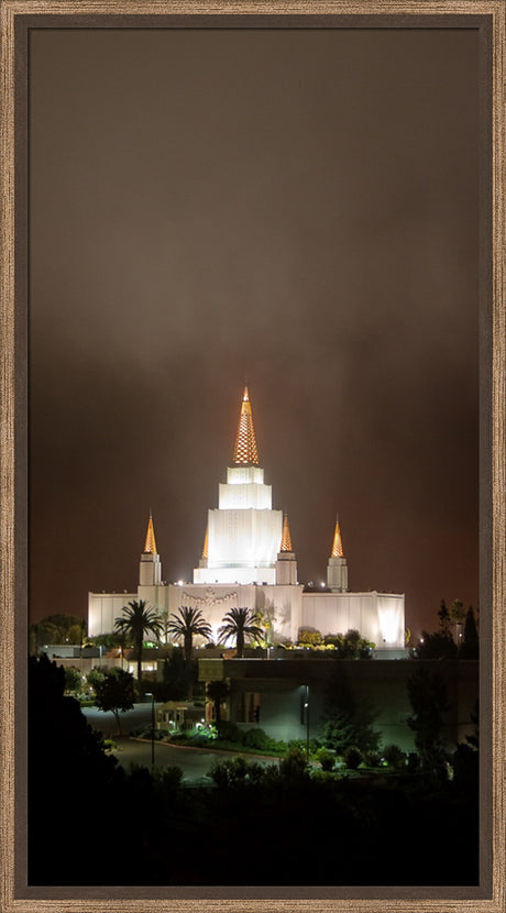 Oakland Temple - Night Fog