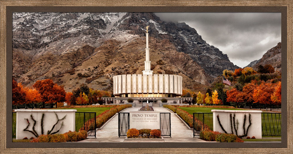 Provo Temple - Fall Gates panoramic