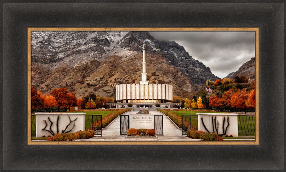 Provo Temple - Fall Gates panoramic