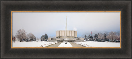Provo Temple - Fog Panoramic