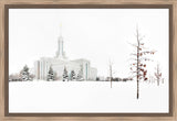 Mt Timpanogos Temple - Snow Red Leaves