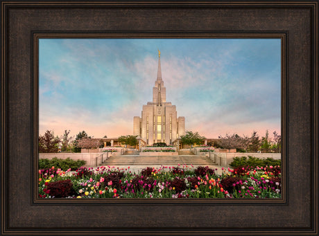 Oquirrh Mountain Temple - Spring Splendor by Robert A Boyd