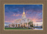 Payson Temple - Purple Sky by Robert A Boyd
