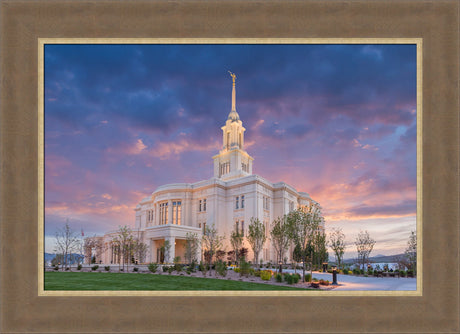 Payson Temple - Purple Sky by Robert A Boyd
