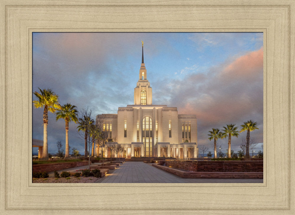 Red Cliffs Utah Temple - Sunset
