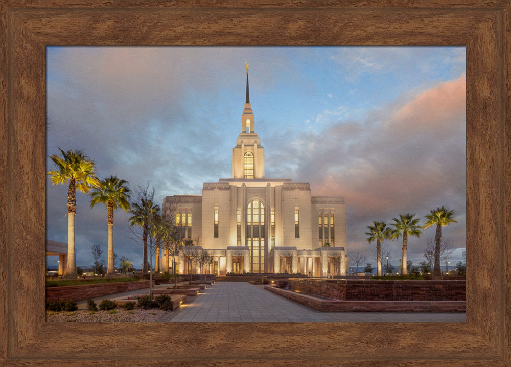 Red Cliffs Utah Temple - Sunset