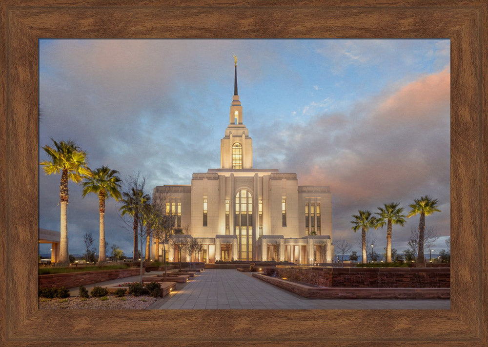 Red Cliffs Utah Temple - Sunset