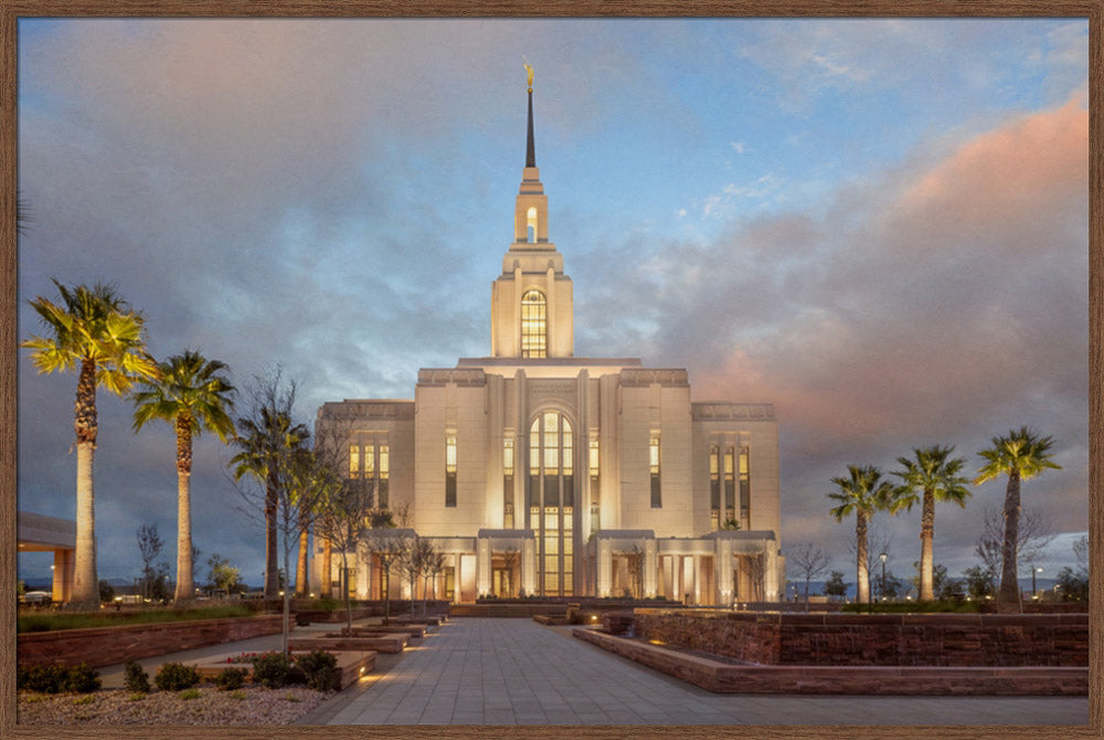 Red Cliffs Utah Temple - Sunset
