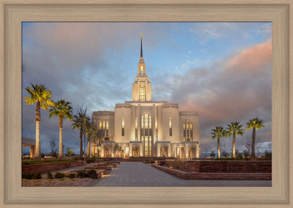 Red Cliffs Utah Temple - Sunset