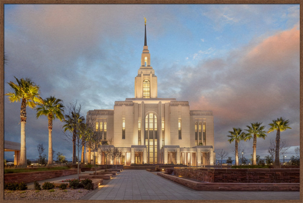 Red Cliffs Utah Temple - Sunset