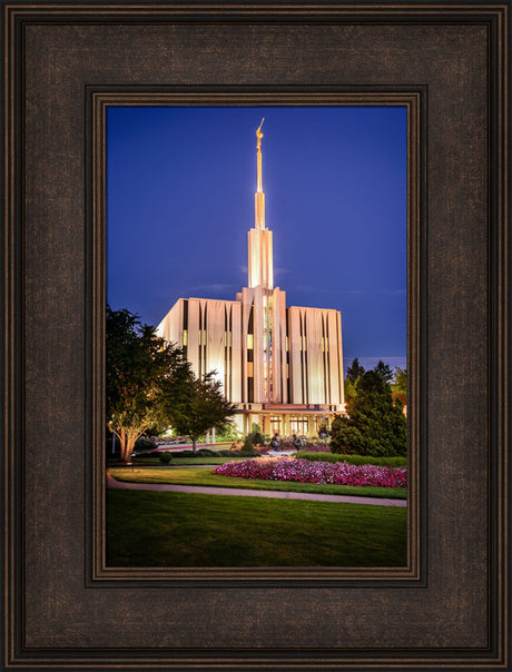 Seattle Temple - Sunset from the Front