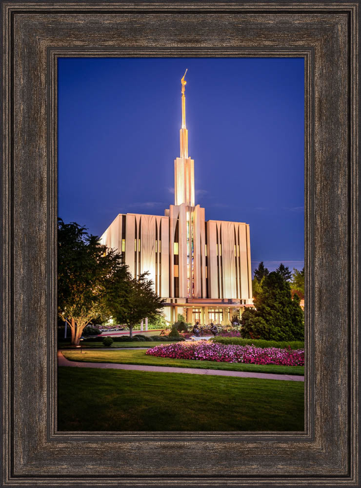 Seattle Temple - Sunset from the Front