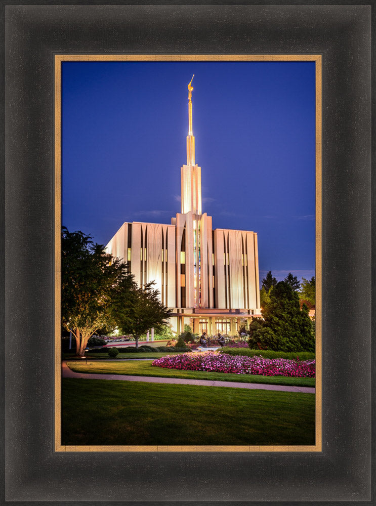 Seattle Temple - Sunset from the Front