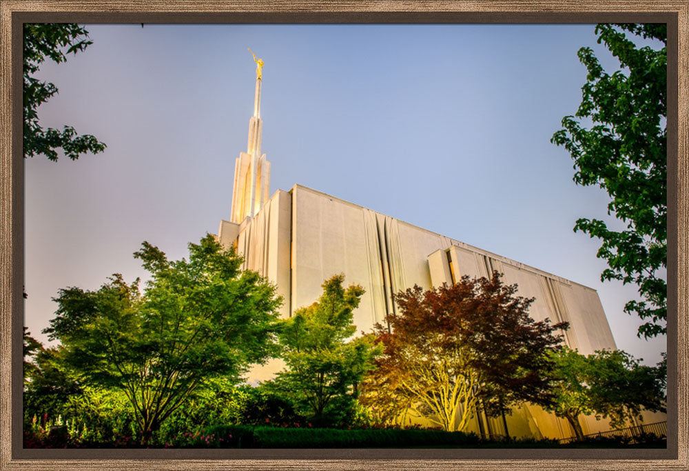 Seattle Temple - Sunset from the Side