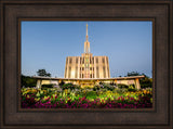 Seattle Temple - Sunset with Flowers