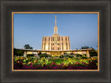 Seattle Temple - Sunset with Flowers