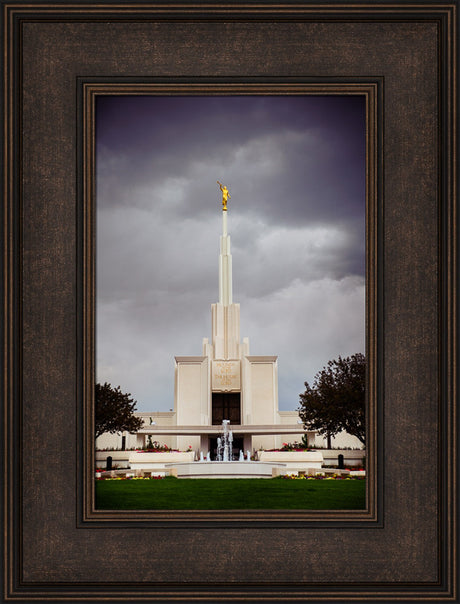 Denver Temple - Stormy Fountain