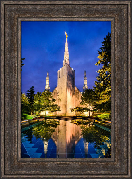 Portland Temple - Reflections in Blue
