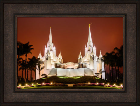 San Diego Temple - Sunset on Fire