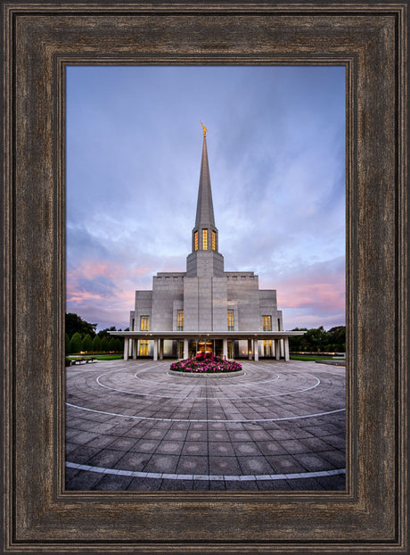 Preston Temple - Courtyard Sunrise