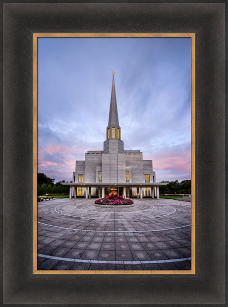 Preston Temple - Courtyard Sunrise