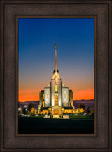 Rexburg Temple - Orange Sunset