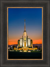 Rexburg Temple - Orange Sunset