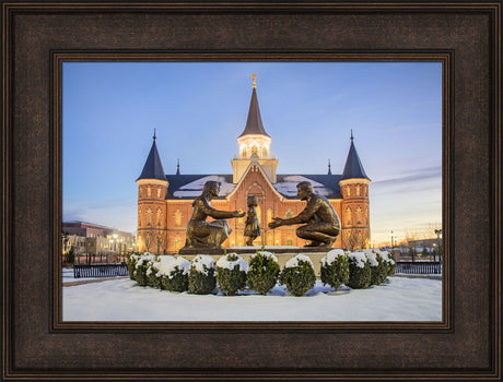 Provo City Center Temple - Statue in the Snow
