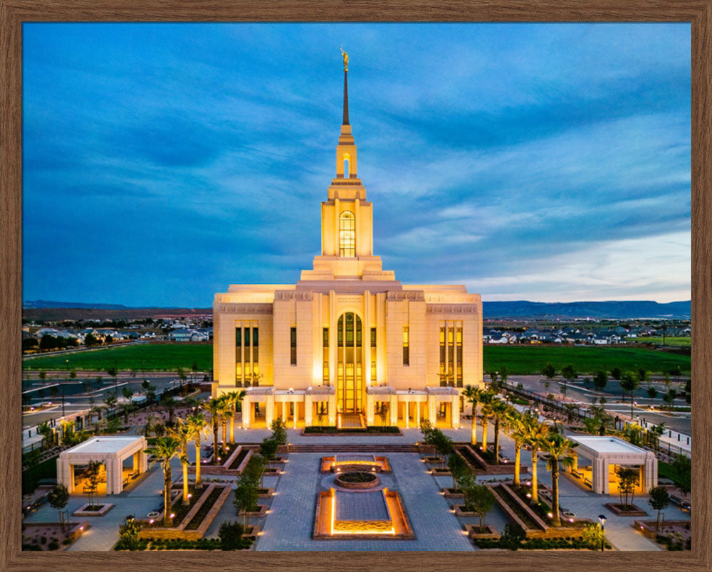 Red Cliffs Utah Temple - Evening Glow