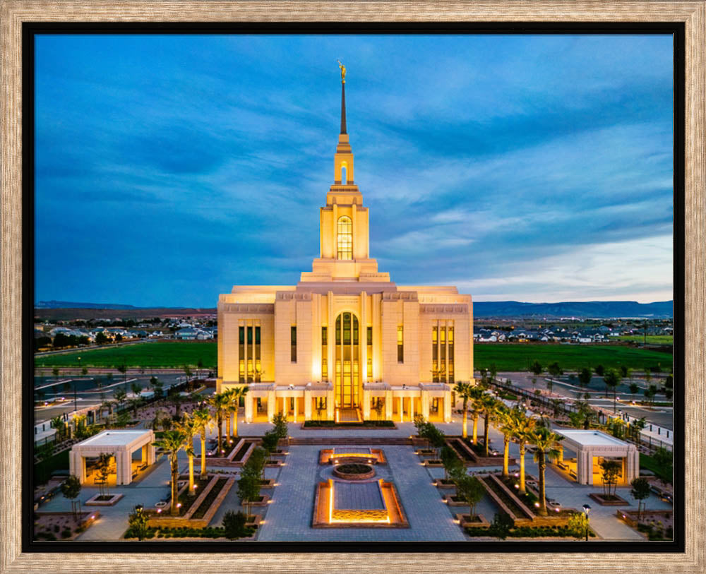 Red Cliffs Utah Temple - Evening Glow