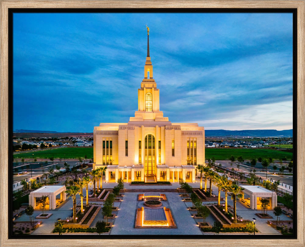 Red Cliffs Utah Temple - Evening Glow