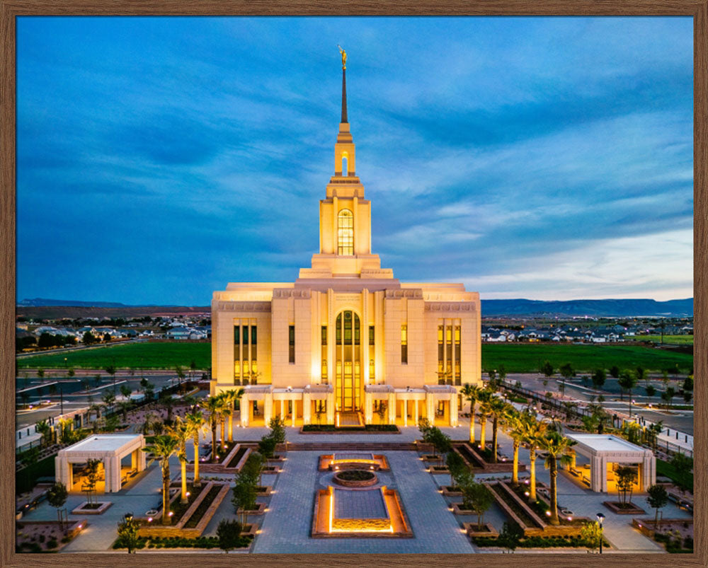 Red Cliffs Utah Temple - Evening Glow