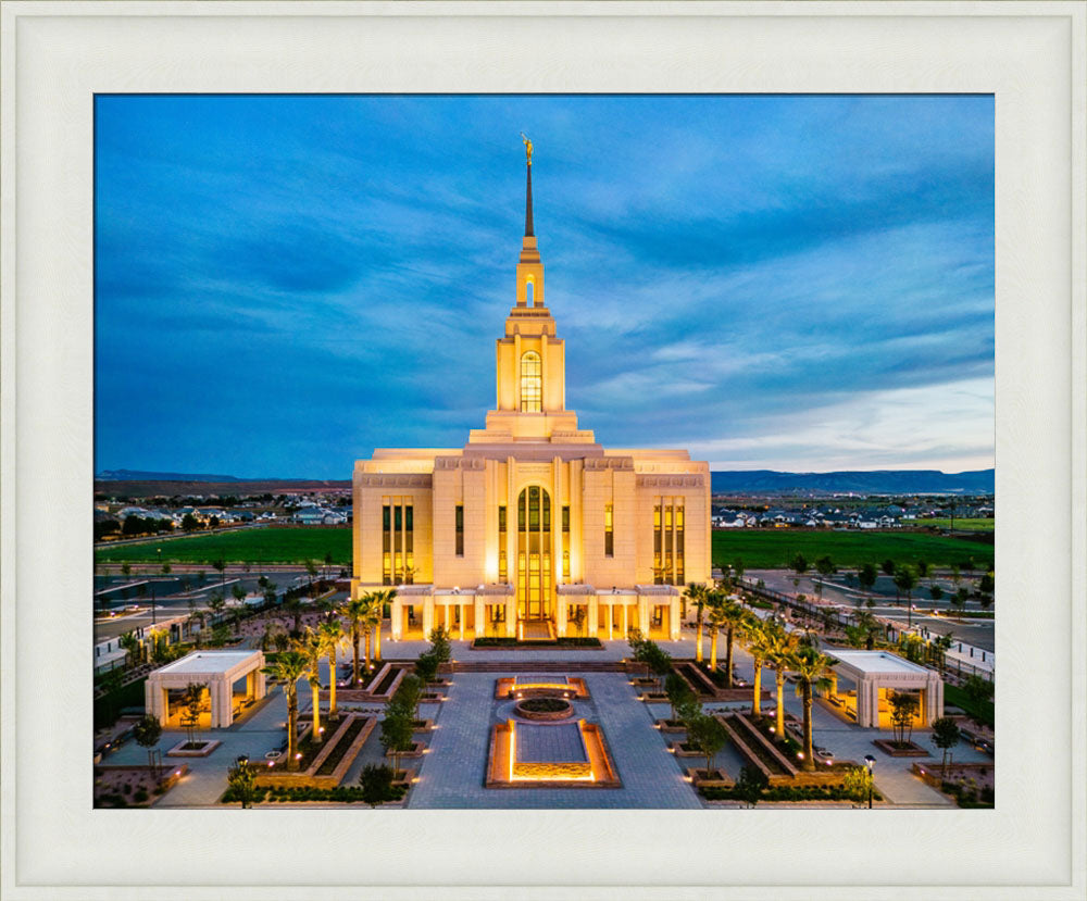 Red Cliffs Utah Temple - Evening Glow