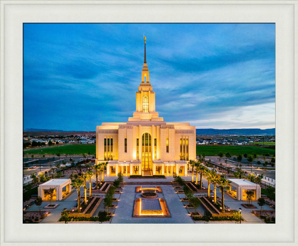 Red Cliffs Utah Temple - Evening Glow