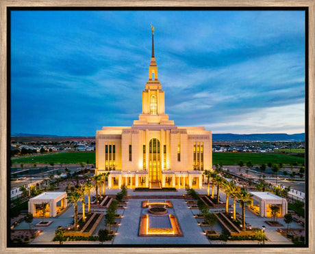 Red Cliffs Utah Temple - Evening Glow