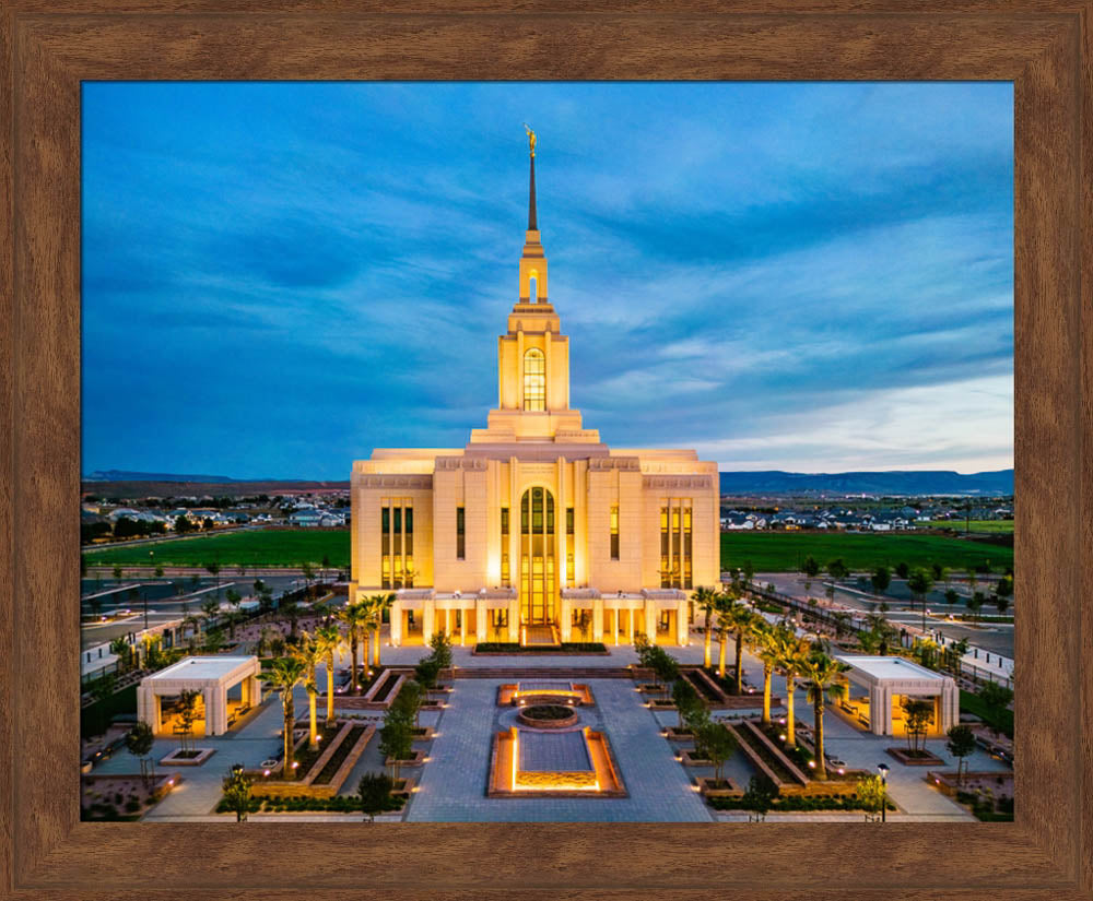 Red Cliffs Utah Temple - Evening Glow