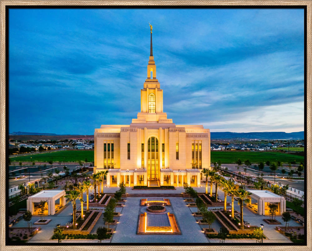 Red Cliffs Utah Temple - Evening Glow
