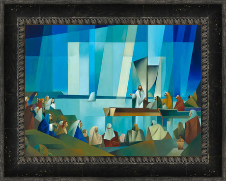 Jesus Preaching from a Boat by Jorge Cocco
