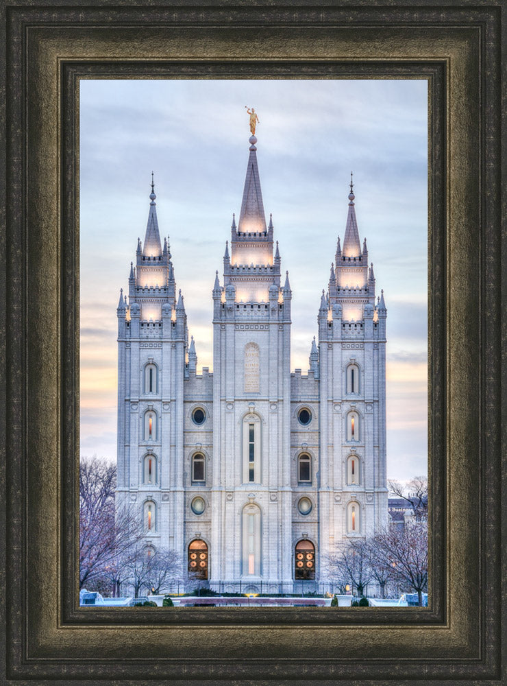 Salt Lake Temple - Winter Sunset