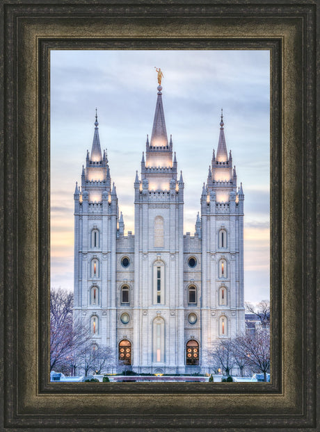 Salt Lake Temple - Winter Sunset