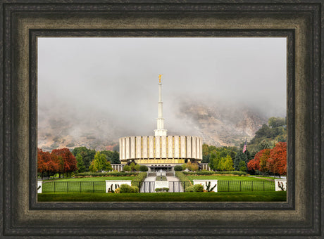 Provo Temple - Fall Fog