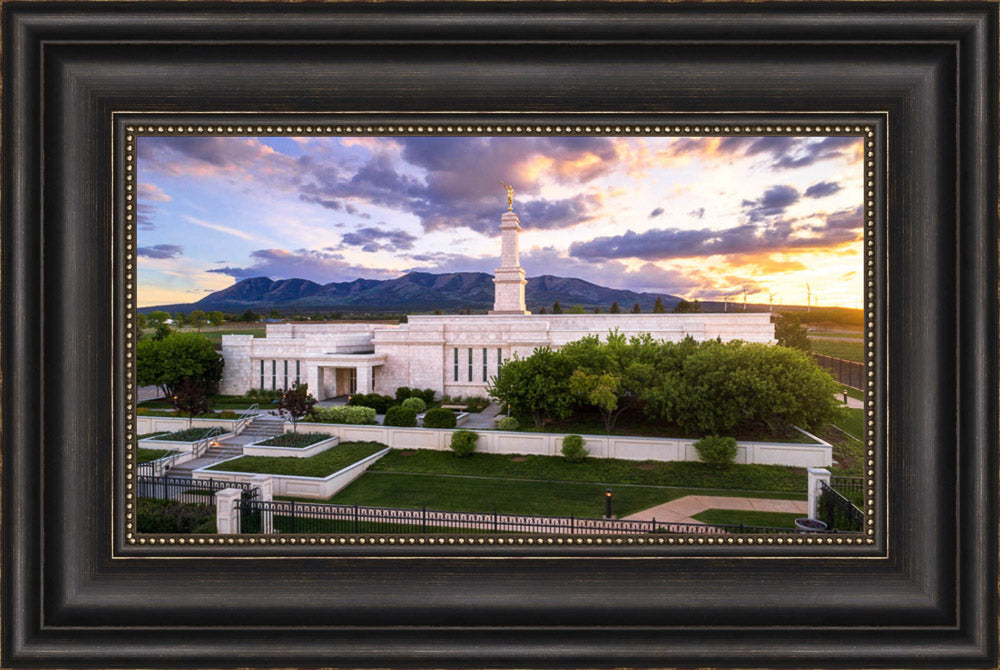 Monticello Temple - Blue Abajo Mountains by Lance Bertola