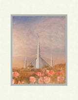 Boise Temple - Roses by Mandy Jane Williams