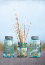 Canning Jars - 14x20 poster featuring Faith, Hope, and Charity by Robert A Boyd